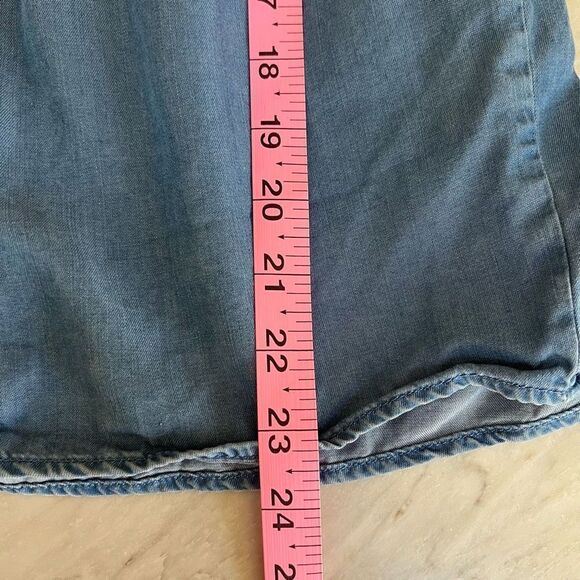 Loft chambray off shoulder blue blouse size S - Picture 7 of 7